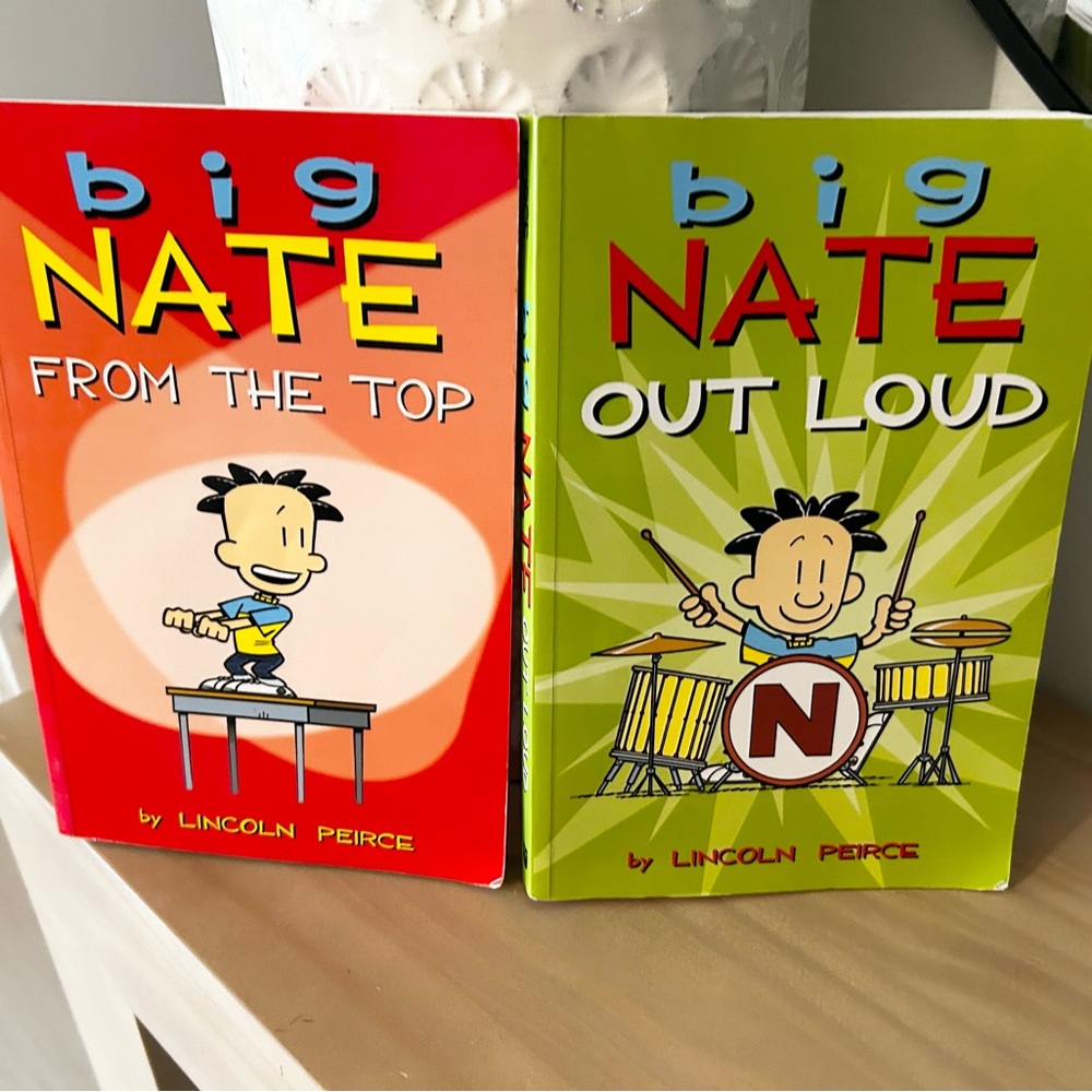 2 Big Nate Comic Young Adult Kids Book Set By Lincoln Peirce